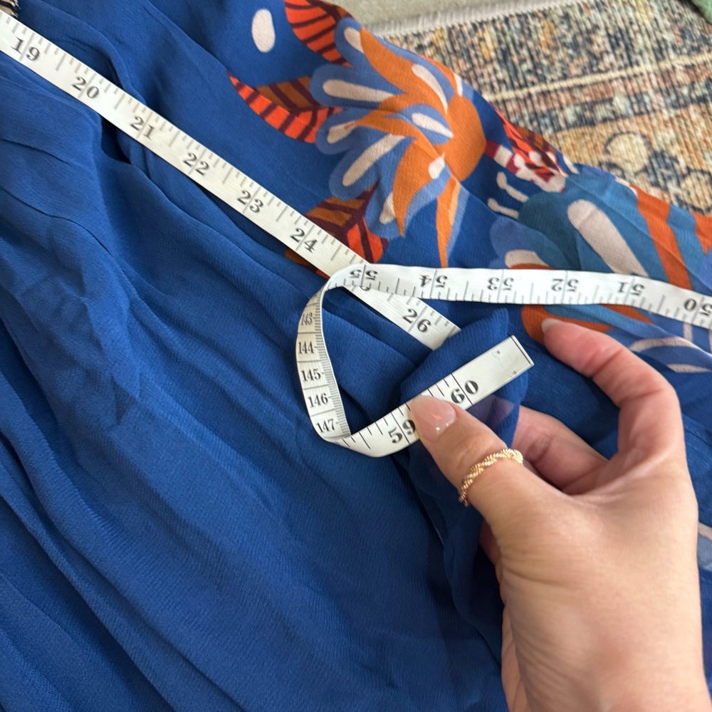 FARM Rio Navy Blue Maxi Dress with Orange & Light Blue Floral Print - Picture 16 of 16